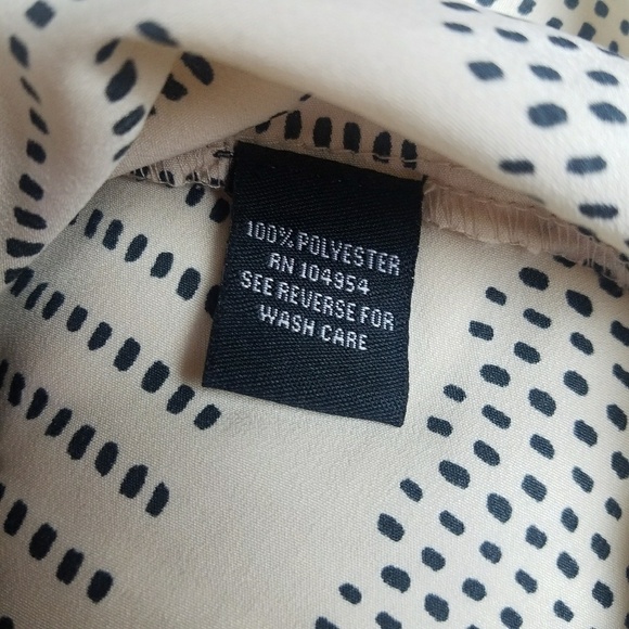 Antilia Femme tunic peasant blouse sz M Tan Beige Black Boho - Picture 8 of 8